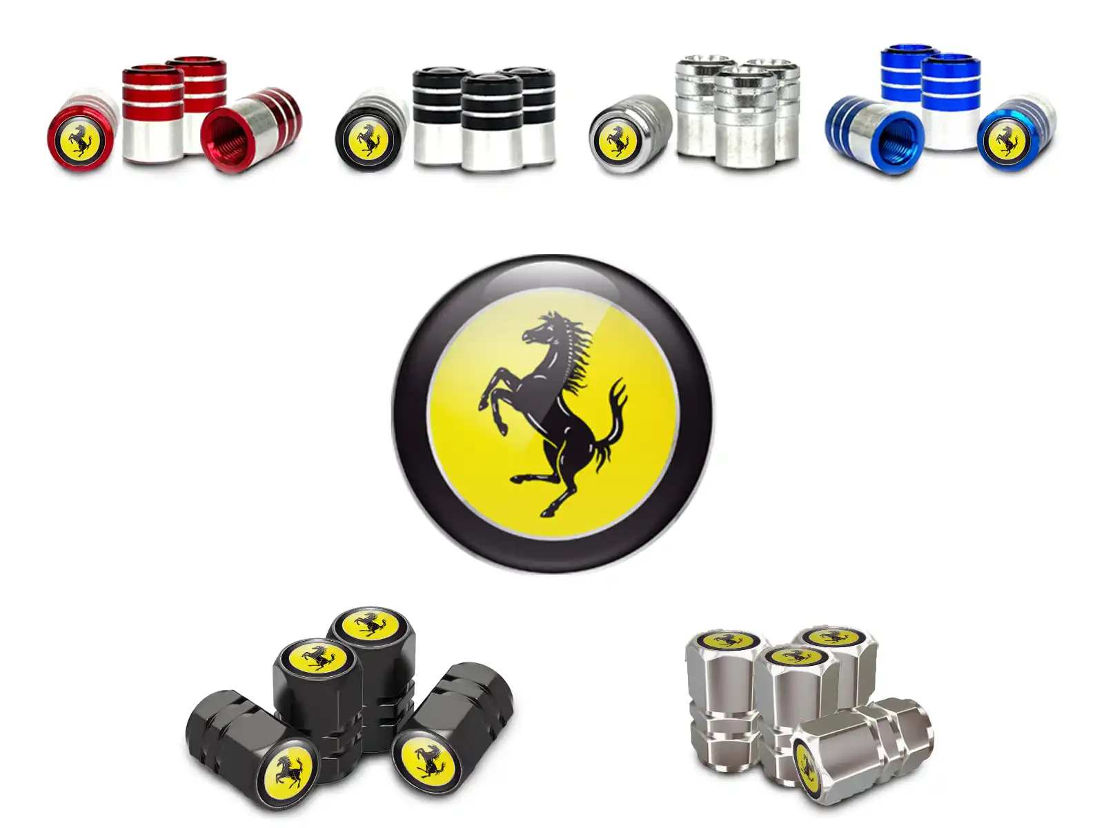 Ferrari Tapones Válvula Bici Lujo Edición